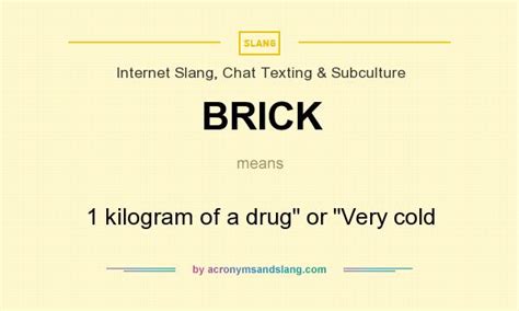 brick meaning slang